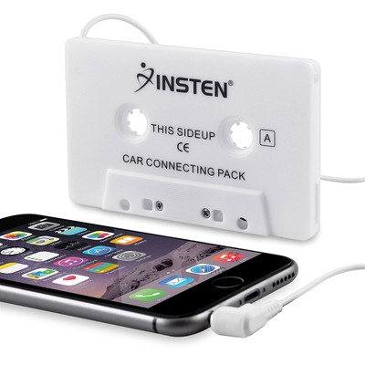Cassette Aux Adapter For Car iPhone 3.5mm Audio Tape MP3 Player Adapters, White