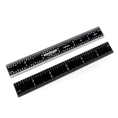Benchmark Rigid 4R Machinist Rulers 3/4'' W x 6'' L Black Chrome 466675