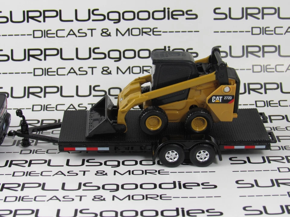 Greenlight 2022 GMC SIERRA 3500 HD Dually & CAT 272D2 Skid Steer w/Trailer Set B - Image 4 of 4