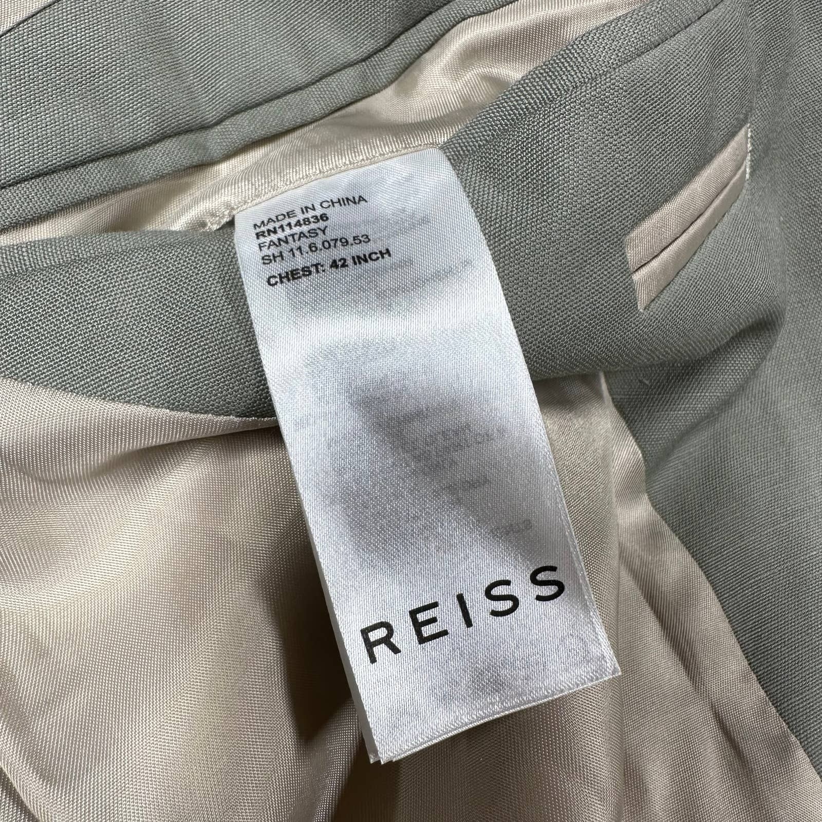 Reiss NWT Fantasy Wool Blend Single Breasted Blazer Men's Size 42 2 Button image 7