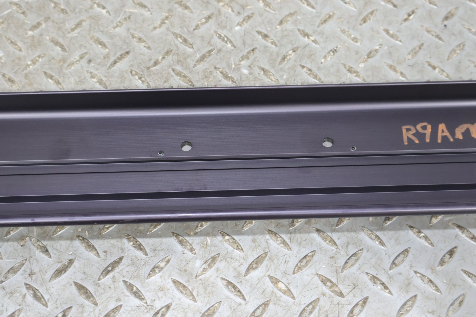 09 Aston Martin V8 Vantage Left LH Interior Door Sill Plate W/ Insert (Black)