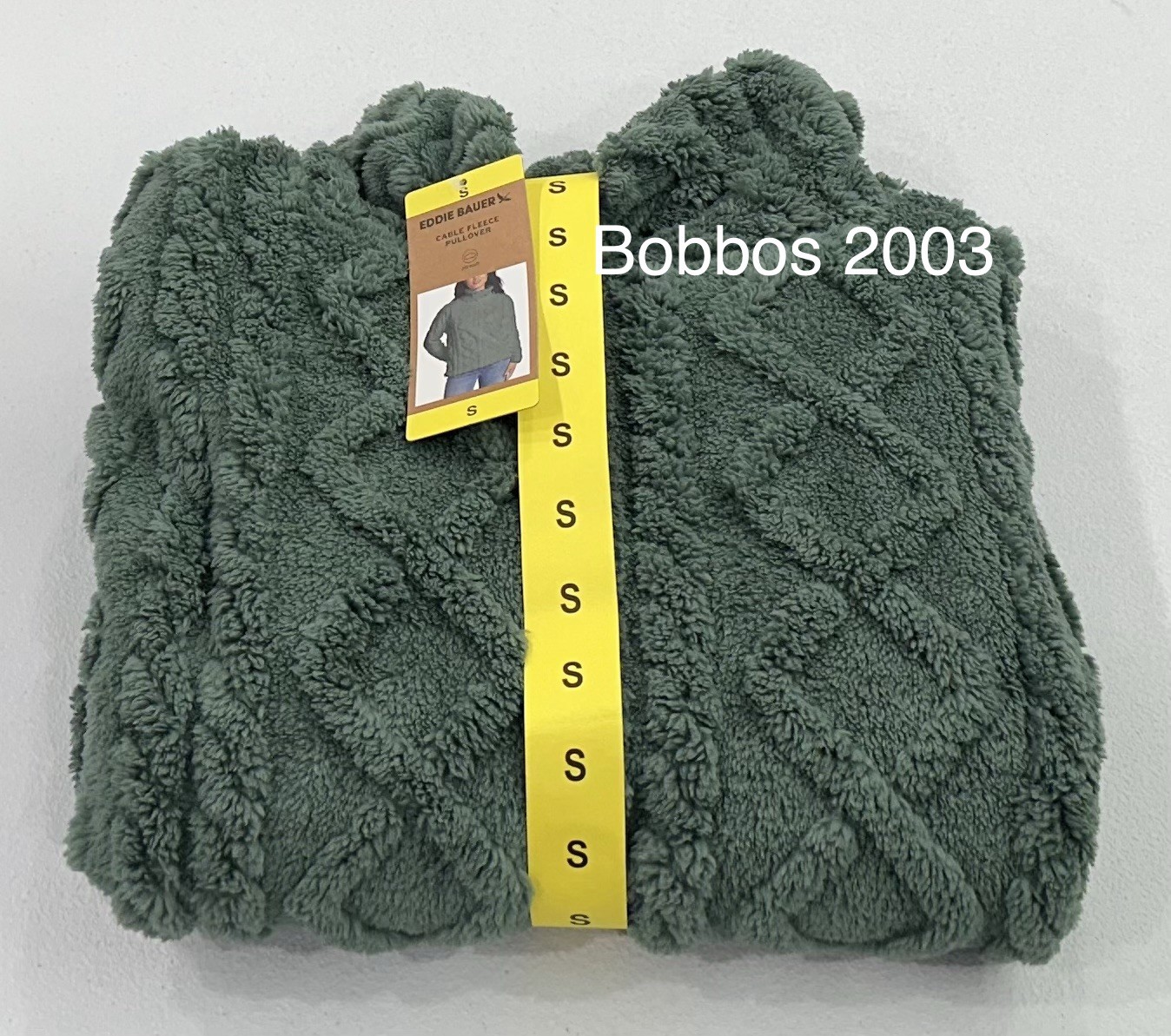 Eddie Bauer Women's Ultrasoft Cable Fleece Pullover, Green, Size S