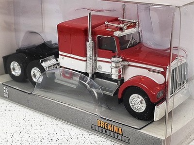 Brekina NEW HO 1/87 Scale Kenworth W900 3-Axle Tractor Trailer Cab Red/White