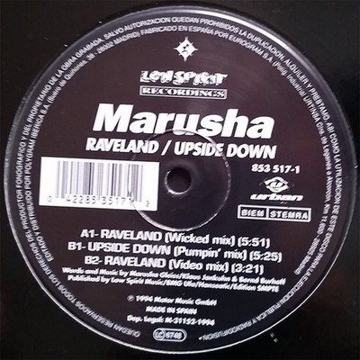 Marusha Raveland / Upside Down 12 Low spirit recordings - 853 517-1 Spain 199...
