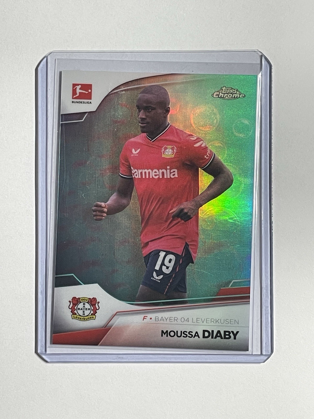 2022-23 Topps Chrome Bundesliga - Moussa Diaby #60 Aqua Bubble Refractor /275