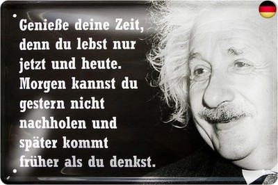schilderkreis24 Blechschilder Kollektion 20x30cm   Albert Einstein Zitate & 