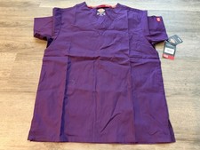 Dickies EDS Essentials Women  s V-Neck Scrub Top Size XS Purple