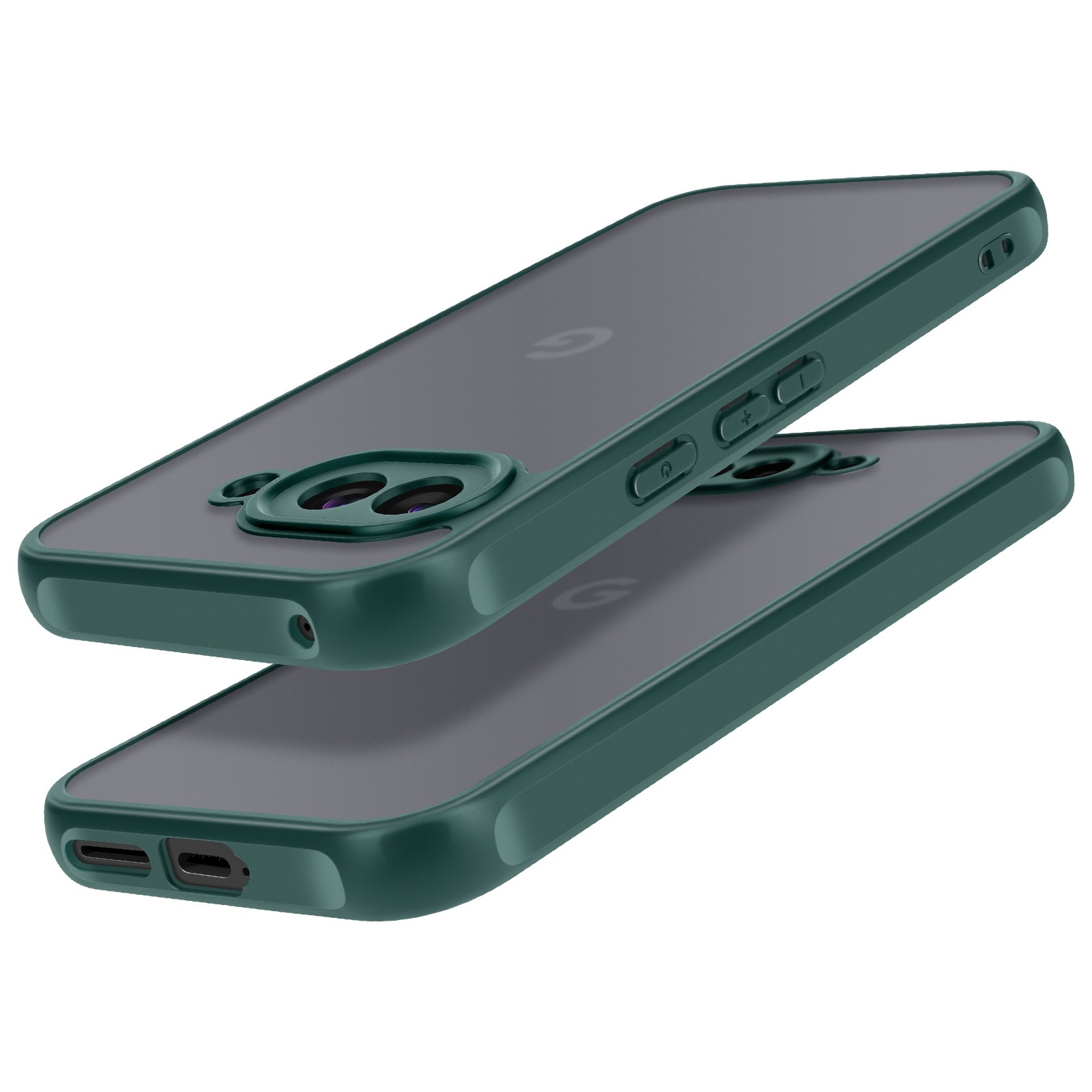 Coque silicone Google Pixel 9a Avizar verte avec coins renforcés