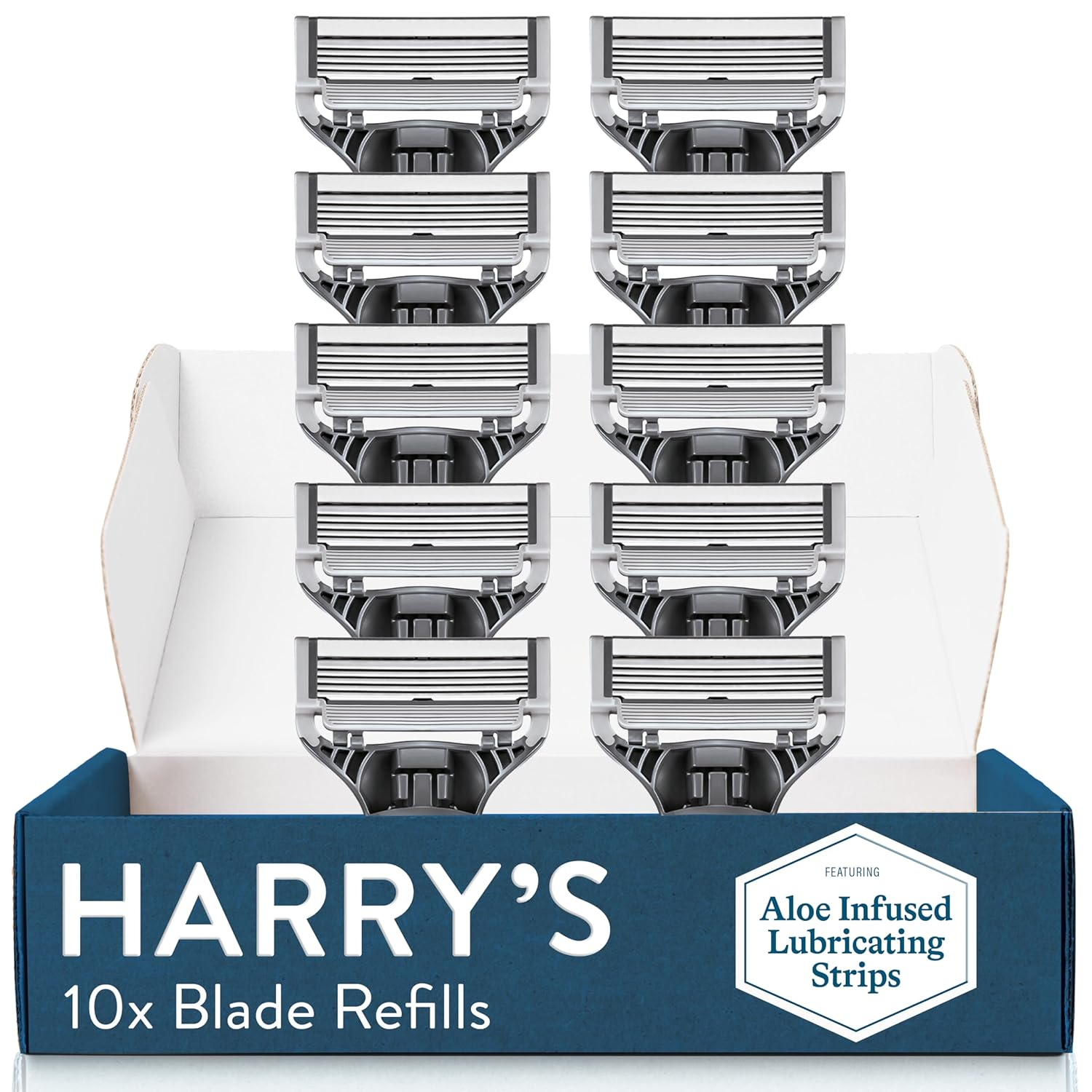 Premium Men's Razor Blade Refills - 10-Pack Cartridges-image