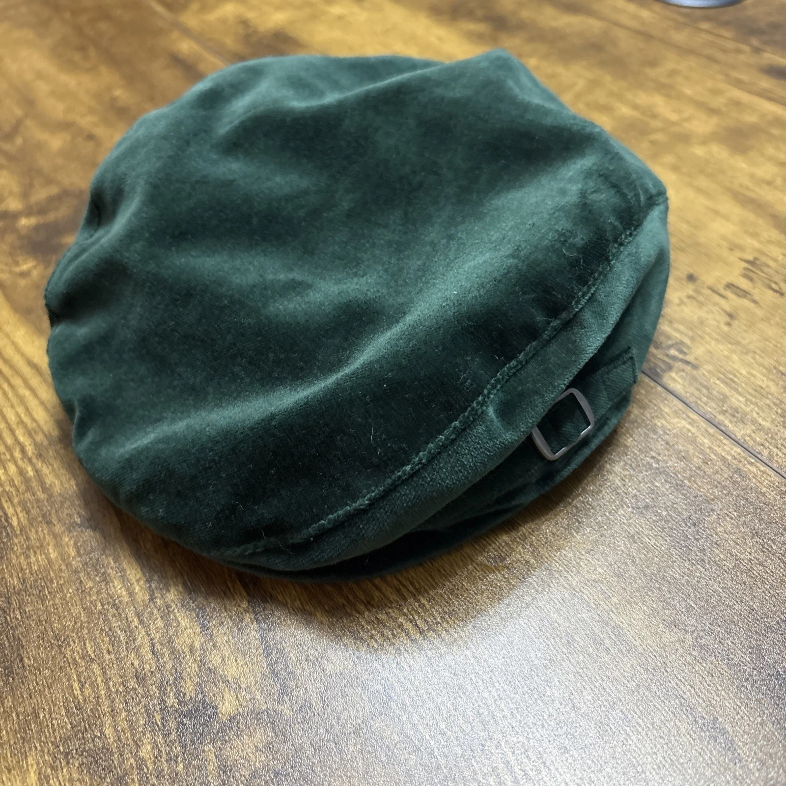 Janie and Jack Green Holiday Velvet Cap Hat Infant 12-24 Months Cabbie