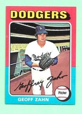 (1) GEOFF ZAHN  1975 TOPPS MINI # 294 DODGERS ROOKIE NM+ CARD (N0375). rookie card picture