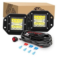 Flush Mount LED Pods 2PCS 42W Led Light Bar 2Pcs LED Pods Wiring Harness