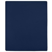 Spannbettlaken Jersey Marineblau 160X200 Cm Baumwolle
