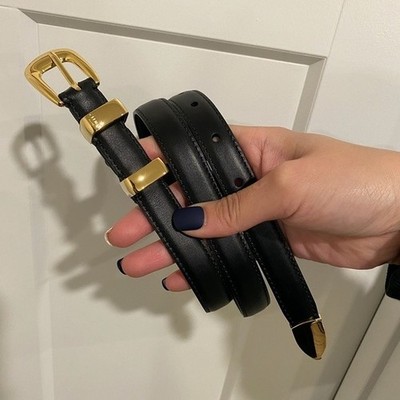 Authentic Celine Small Western Gold Belt Size 75cm