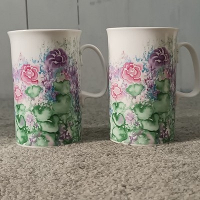 Dunoon Tassen x ZWEI Summer Haze von Noelle Malkin. Fine Bone China Made in England