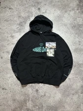 Diesel Men's S-UMMER-B9 Graphic Hoodie in Black Size M Oversized Men’s