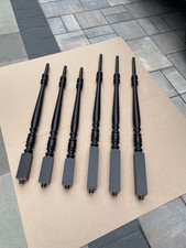 New Decorative Wooden Spindles- 22 spindles- Primed in Black- Beautiful design