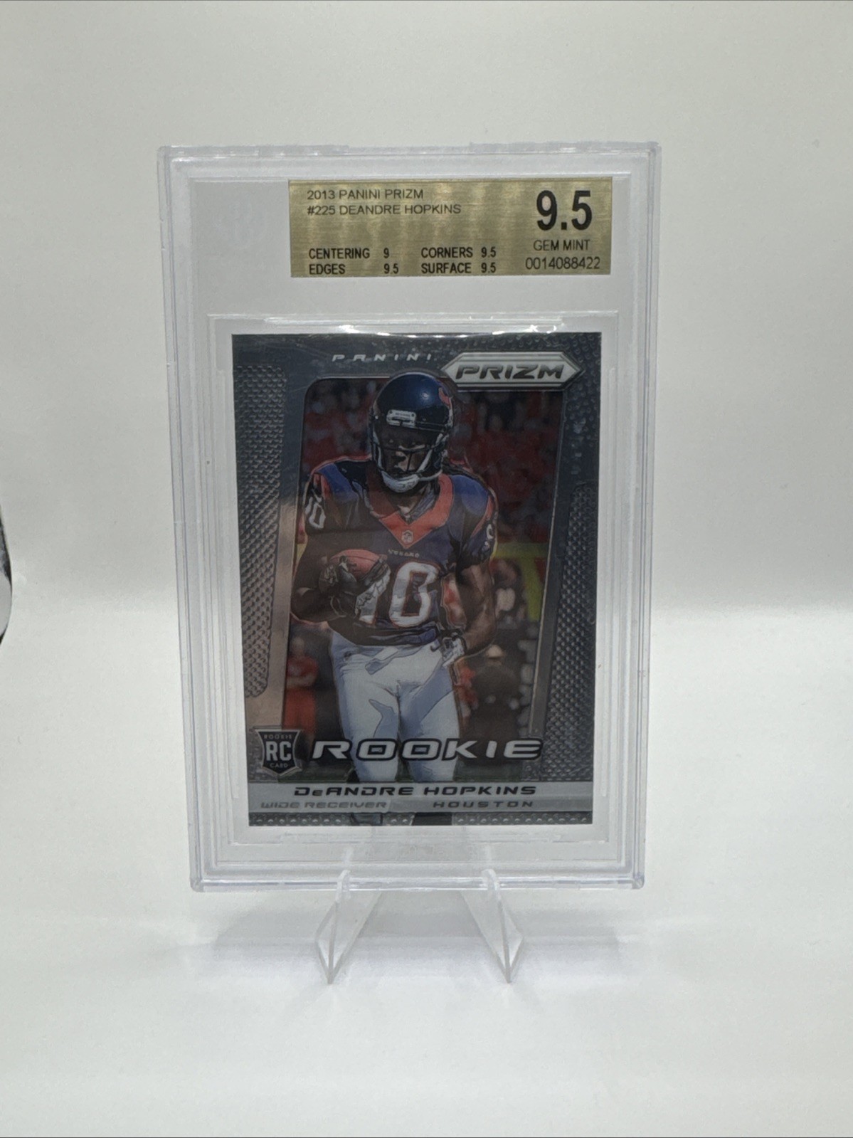 2013 Panini Prizm - Rookie DeAndre Hopkins #225 (RC) Beckett 9.5 Gem Mint