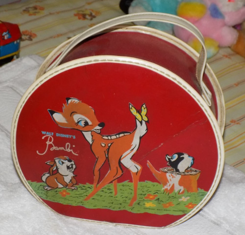 Vintage 1950's/60's Disney BAMBI LUGGAGE CASE Child KId's BOX BAG