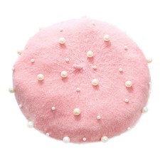 Women Beret Pearl Elegant Sweet Artist French Style Beret Beanie Cap Fashion