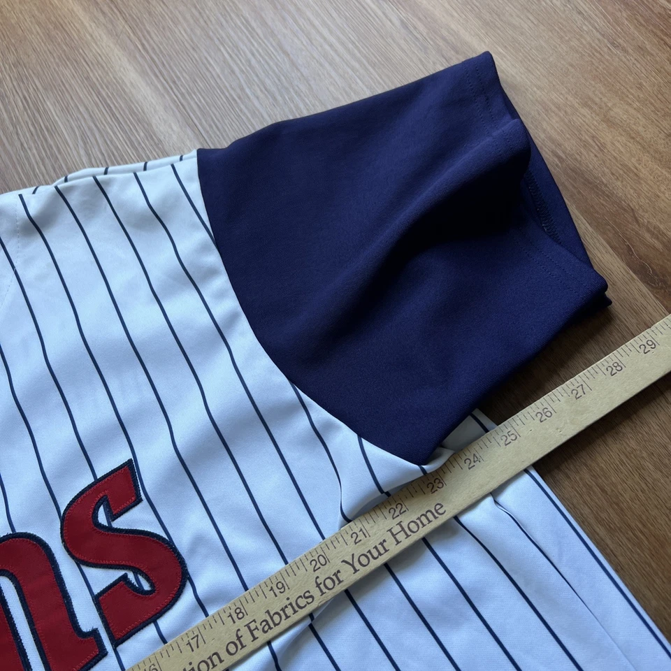 Vintage Minnesota Twins Jersey Mens XL Pin Striped MLB USA Made Majestic Hunter  - Image 3 of 4