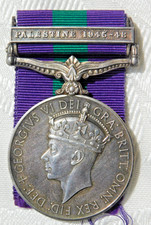 WW2 CHESHIRE REGIMENT PALESTINE 1945-48 BAR GSM GENERAL SERVICE MEDAL - GARDNER