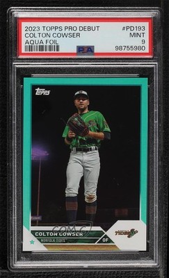 2023 Topps Pro Debut Aqua Foil 1/75 Colton Cowser #PD-193 PSA 9 MINT 0e2x