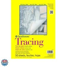300 Series Tracing Paper Pad, Tape Bound, 9x12 inches, 50 Sheets 25lb/41g - A...