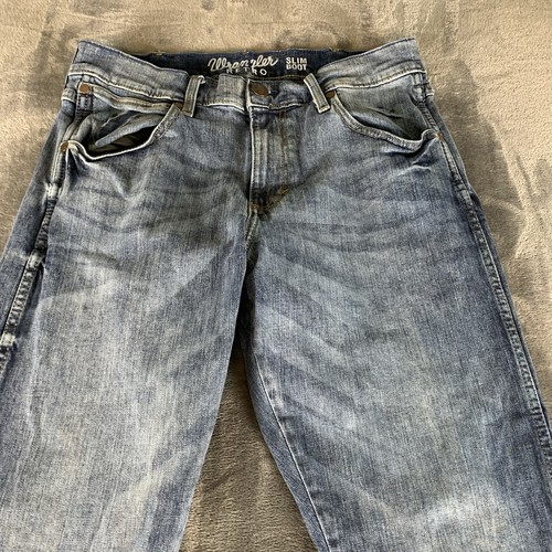 Wrangler Retro Jeans Mens 31x32 Blue Denim Slim Boot Cowboy Western Grunge - Picture 4 of 11