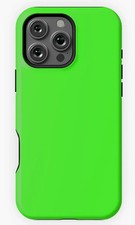 Neon Green Solid Color iPhone Case for 17 16 15 14 13 12 Pro Max/ Plus