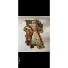 Vintage -style die-cut cardboard Santa Claus / St. Nicholas ornament
