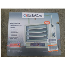 Comfort Zone Cz220-ec 5000w 240v Ceiling Heater Thermostat Dial 2-heat Gray