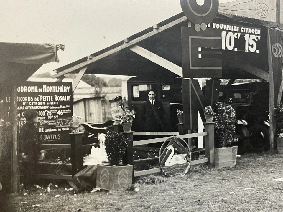 PHOTOGRAPHIE ANCIENNE EXPOSITION AUTOMOBILE CITROËN ROSALIE ROYAN ?CIRCA 1930 - Photo 2/3