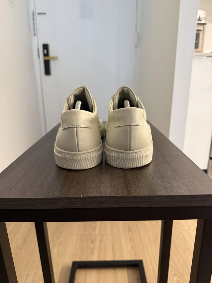 Common Projects Achilles Low Tofu Size 44 US 11 Off White Beige Leather  - Image 4 of 4
