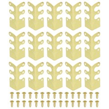 15 Pcs Baseboard Corner Protectors, Metal Edge Cover with Screws, Yellow