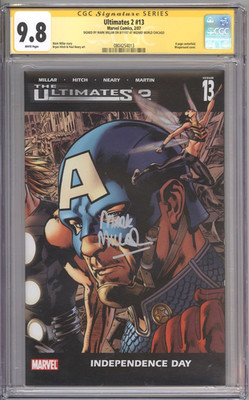 ULTIMATES 2 #13 CGC 9.8 SIGNATURE SERIES SIGNED MARK MILLAR CAPTAIN AMERICA