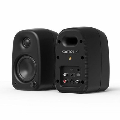 Kanto UKI Kompakte 3'' Aktive Desktop Lautsprecher mit Bluetooth (Paar, Schwarz)