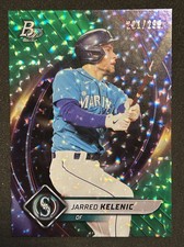 Jarred Kelenic 2022 Bowman Platinum Emerald Ice Foilboard Mariners 221/299 #7