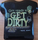 Fenton Handmade Glass Figurine Get Ready to Get Dirty Mike Rowe Signed C. Riggs