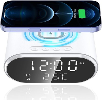 3-in-1 Wireless Charging Wecker Smart Digital Nachttischuhr mit