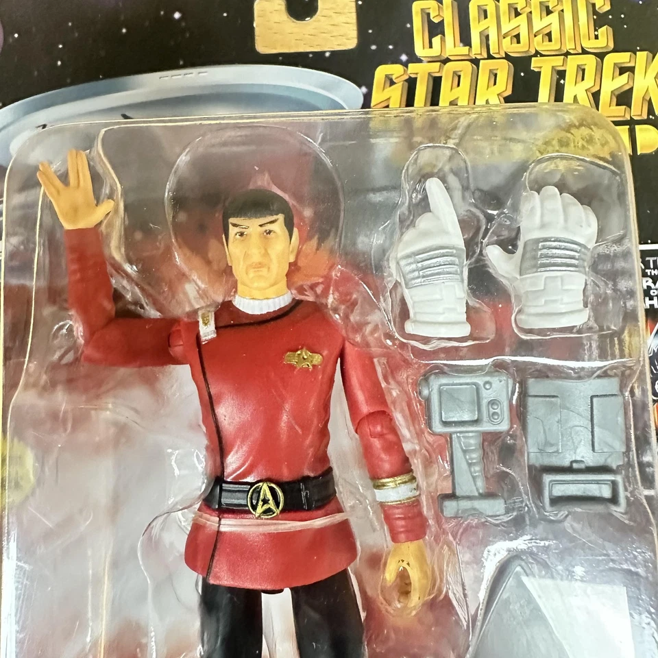 Star Trek Captain Spock Action Figure Playmates Classic Movie Series 40th Annive - Image 4 of 4