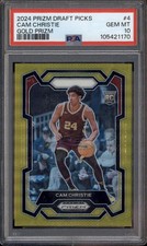 2024 Panini Prizm Draft Picks Gold Prizm #4 Cam Christie RC /10 PSA 10