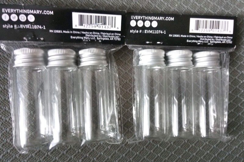 6 NEW Glass Bottles w Screw Caps NIP Science Specimen Crafts Kids jar tubes