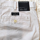 NWT 38x32 Men's Banana Republic BR Aiden Chino Slim Fit Tan Khaki Pants NEW — photo 9