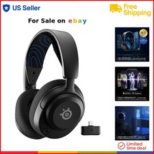 Wireless Gaming Headset Neodymium Drivers 60HR Battery Quick-Switch Multi-Pla...