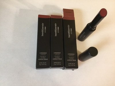 3 Bare Minerals Bare Pro Longwear Lipstick Raspberry (.07 Oz) Boxed 