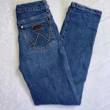 Wrangler Retro Boys Slim Straight Jeans Blue Medium Wash Size 12 SLM 112347036