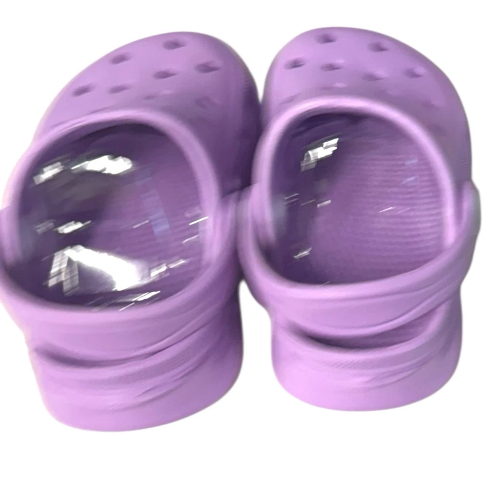 Habibear Toddler Garden Clogs Lavender Size 8 & SHOE CHARMS (4) NEW - Image 4 of 4