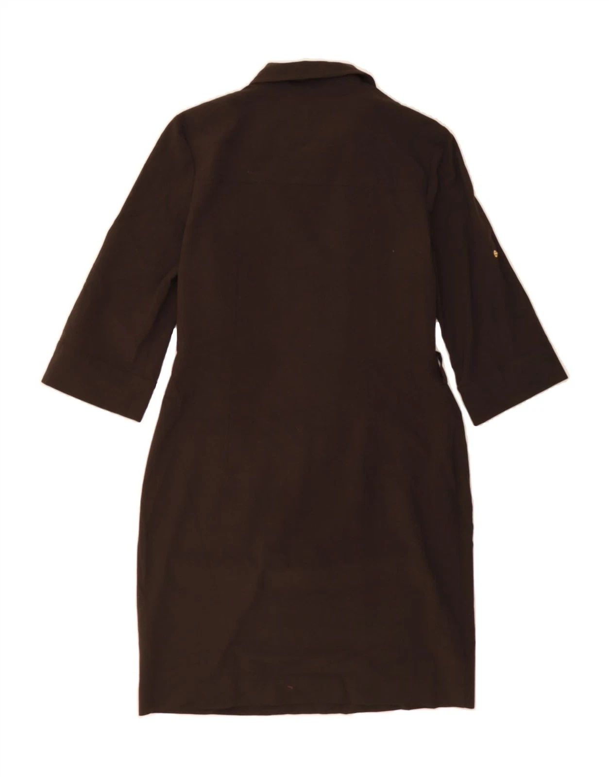 MICHAEL KORS abito tubino donna manica 3 4 UK 12 medio marrone poliestere BT01