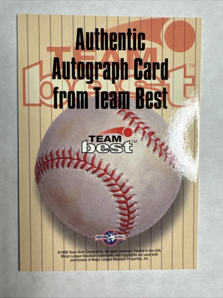 1998 Team Best/Best - Signature Series Autographs Brent Butler (AU) - Image 2 of 2